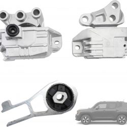 发动机支架,右侧发动机电机支架和变速器左侧安装套件,后扭矩支柱支架,兼容 2015-2018 Jeep Renegade Fiat 500X 2.4L (B)